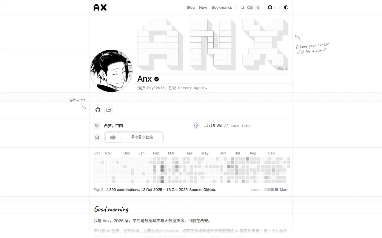 AnxForever Portfolio & Blog preview