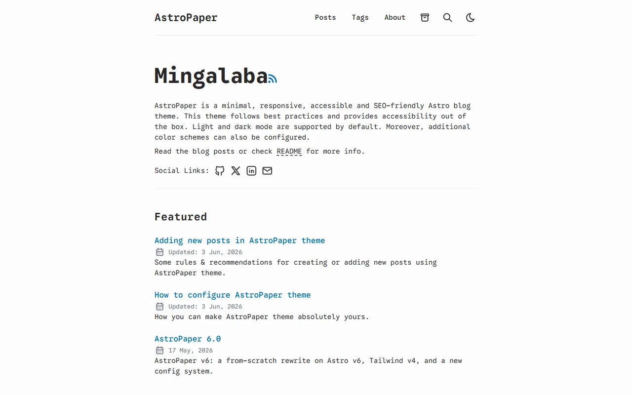 AstroPaper Blog preview