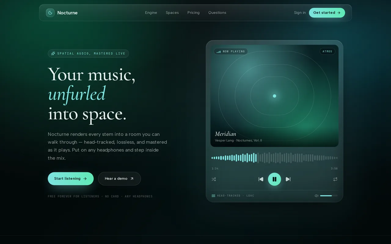 Glass Landing Page preview