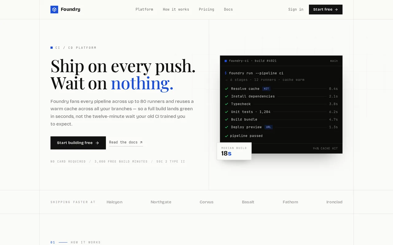 Startup Landing Page preview