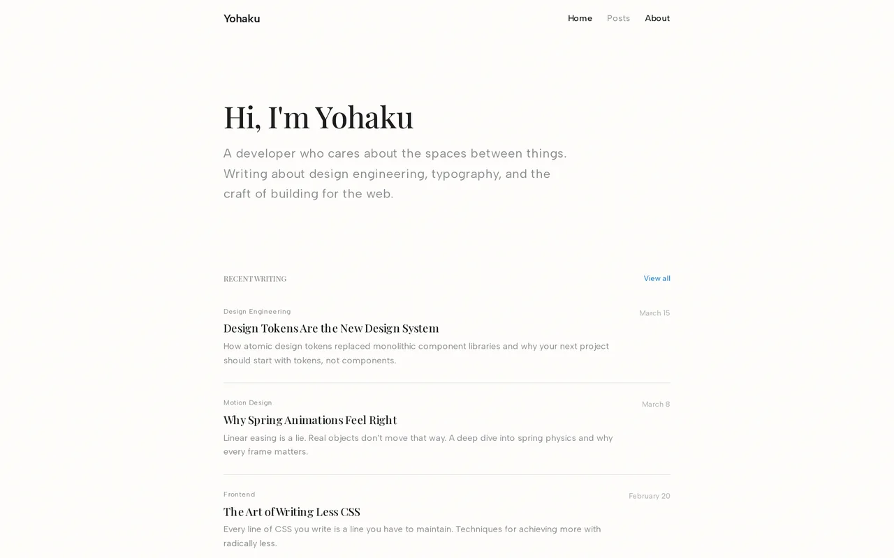 Yohaku Blog preview